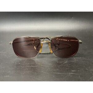 Luxottica Hector Brownstone 54-18-135 Vintage Aviator Eyeglasses Frames Italy